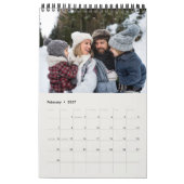 Rustikales Monogramm Foto-Collage Kalender (Feb 2027)