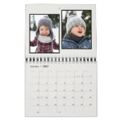 Rustikales Monogramm Foto-Collage Kalender (Jan 2027)