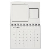 Rustikales Monogramm Foto-Collage Kalender (Mär 2026)