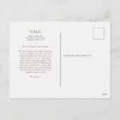 Rustikales monogramm Foto Postkarte (Rückseite)