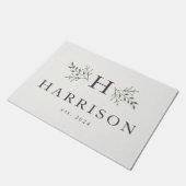 Rustikales Monogramm-Haustier Fußmatte (Schrägansicht)