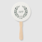 Rustikales Monogramm I Do BBQ Hochzeitsdusche Fächer (Vorderseite)