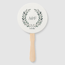 Rustikales Monogramm I Do BBQ Hochzeitsdusche Fächer