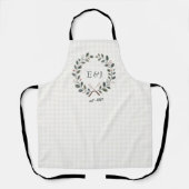Rustikales Monogramm I Do BBQ Hochzeitsdusche Schürze (Vorderseite)
