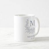 Rustikales Monogramm Manatea personalisiert Kaffeetasse (VorderseiteRechts)