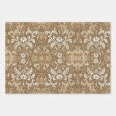 Rustikales Monogramm-Muster: Tan & Cream Style Geschenkpapier Set (Vorderseite 2)