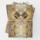 Rustikales Monogramm-Muster: Tan & Cream Style Geschenkpapier Set (Beispiel)