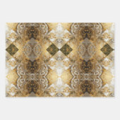 Rustikales Monogramm-Muster: Tan & Cream Style Geschenkpapier Set (Vorderseite)