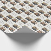 Rustikales Monogramm personalisiertes Foto Geschenkpapier (Ecke)