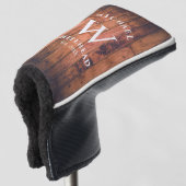 Rustikales Monogramm Wood Golf Headcover (3/4 Vorderseite)