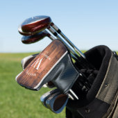 Rustikales Monogramm Wood Golf Headcover (In Situ)