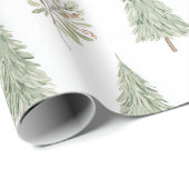 Rustikales Monogran Woodland Geschenkpapier (Rolleneckpunkt)