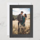 Rustikales Moody-Foto Save The Date (Rückseite)