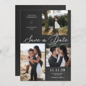 Rustikales Moody-Foto Save The Date (Vorne/Hinten)