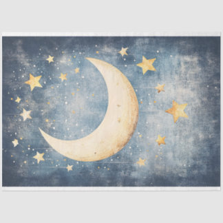 Rustikales Moon and Stars Kinderzimmer Entdeckungs Seidenpapier