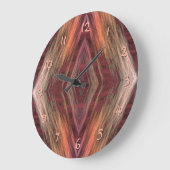 Rustikales Mosaik American Native Indian Cabin Pat Große Wanduhr (Winkel)