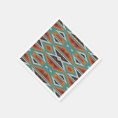 Rustikales Mosaik-Modell des Amerikanischen Ureinw Serviette (Ecke)