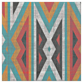 Rustikales Mosaik-Modell des Amerikanischen Ureinw Stoff (Nahaufnahme)