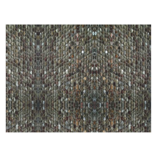 Rustikales Mosaiksteinmuster Tischdecke (Vorderseite (Horizontal))