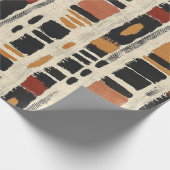 Rustikales Mudcloth-Geometrisches Muster (1) Geschenkpapier (Ecke)