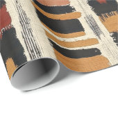 Rustikales Mudcloth-Geometrisches Muster (1) Geschenkpapier (Rolleneckpunkt)