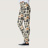 Rustikales Mudcloth-Geometrisches Muster (1) Leggings (Links)