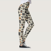 Rustikales Mudcloth-Geometrisches Muster (1) Leggings (Rechts)
