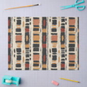 Rustikales Mudcloth-Geometrisches Muster (1) Seidenpapier (Basteln)