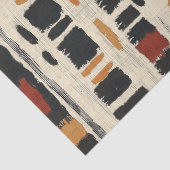 Rustikales Mudcloth-Geometrisches Muster (1) Seidenpapier (Detail)