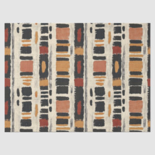 Rustikales Mudcloth-Geometrisches Muster (1) Seidenpapier