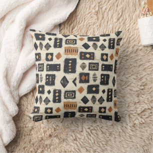 Rustikales Mudcloth-Geometrisches Muster (2) Kissen