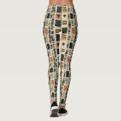 Rustikales Mudcloth-Geometrisches Muster (2) Leggings (Rückseite)
