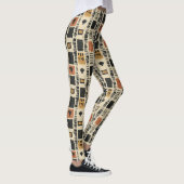 Rustikales Mudcloth-Geometrisches Muster (2) Leggings (Rechts)