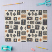 Rustikales Mudcloth-Geometrisches Muster (2) Seidenpapier (Basteln)