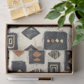 Rustikales Mudcloth-Geometrisches Muster (2) Seidenpapier (Geschenk)