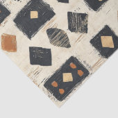 Rustikales Mudcloth-Geometrisches Muster (2) Seidenpapier (Detail)