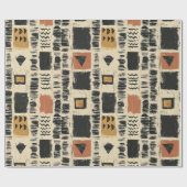 Rustikales Mudcloth-Geometrisches Muster (3) Geschenkpapier (Flach)