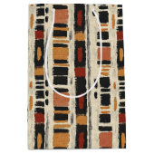 Rustikales Mudcloth-Geometrisches Muster (3) Mittlere Geschenktüte (Vorderseite)