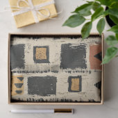 Rustikales Mudcloth-Geometrisches Muster (3) Seidenpapier (Geschenk)