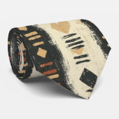 Rustikales Mudcloth-Geometrisches Muster (4) Krawatte (Gerollt)