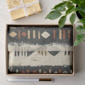 Rustikales Mudcloth-Geometrisches Muster (4) Seidenpapier (Geschenk)