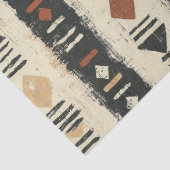 Rustikales Mudcloth-Geometrisches Muster (4) Seidenpapier (Detail)