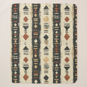 Rustikales Mudcloth-Geometrisches Muster (4) Sherpadecke