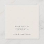 Rustikales Mushroom-Fern-Foliage-Band-Display Quadratische Visitenkarte (Rückseite)