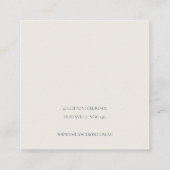 Rustikales Mushroom-Fern-Foliage-Profil Quadratische Visitenkarte (Rückseite)