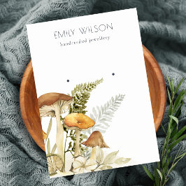 Rustikales Mushroom-Fern-Foliage-Profil Visitenkarte