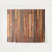 Rustikales Muster aus braunem Holz Wandteppich (Vorderseite (Horizontal))