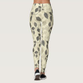 Rustikales Muster aus gepressten Blättern – Herbst Leggings (Rückseite)