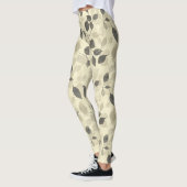 Rustikales Muster aus gepressten Blättern – Herbst Leggings (Links)