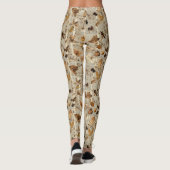 Rustikales Muster aus gepressten Blättern – Herbst Leggings (Rückseite)